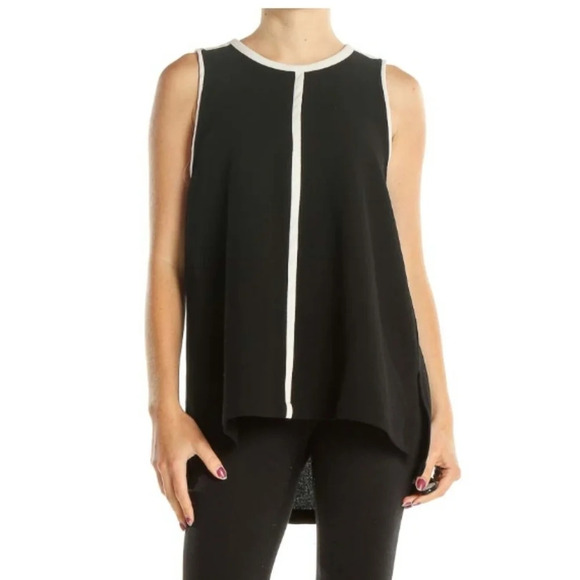 Madewell Crepe Canal tank top back and white. Size XS - Picture 3 of 12